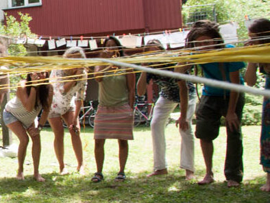 verwoben mit einem Faden bei einem Willkommensfest für N. in Graz