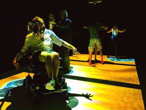 Tanzender Rollstuhlfahrer